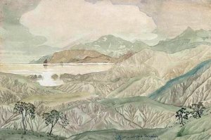 Коктебель. Акварель работы Максимилиана Волошина, 1932