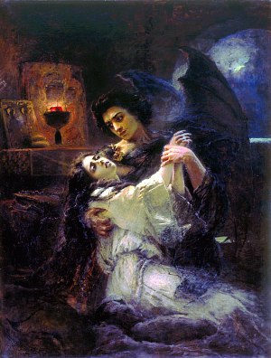 Демон и Тамара. Художник Константин Егорович Маковский, 1889