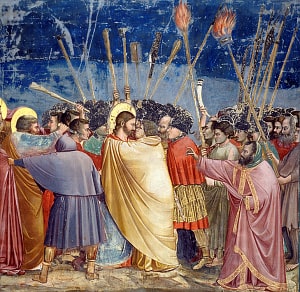 Поцелуй Иуды. Джотто ди Бондоне (1266-1337)