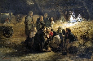 Григорий Мясоедов. «Чтение Положения 19 февраля 1861 года», 1873