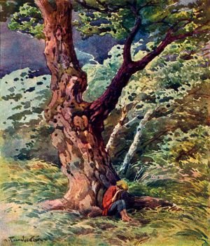 Иллюстрация П. П. Гославского к были Л. Н. Толстого «Как мальчик рассказывал про то, как его в лесу застала гроза»