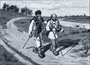 Иллюстрация 1908 г. Моравова А. В. к рассказу Толстого «Два старика»