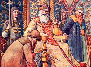  Иллюстрация П. П. Гославского к сказке Л. Н. Толстого «Награда»