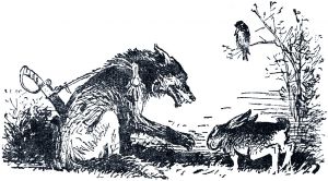 Иллюстрация М. Таранова к сказке Салтыкова-Щедрина «Самоотверженный заяц»