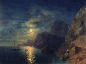Море ночью. Иван Константинович Айвазовский. 1861