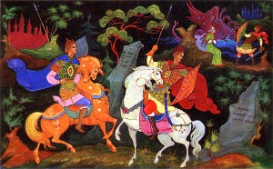 Иллюстрация А. Куркина к сказке «Два Ивана — солдатских сына»