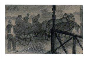 Иллюстрация А. Пластова к рассказу А. Чехова «Почта». 1927 г.