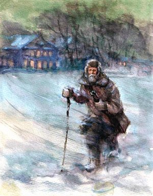 Иллюстрация В. И. Никитина к рассказу А. П. Чехова «По делам службы»