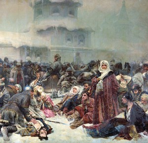 Марфа Посадница. Уничтожение новгородского веча. Клавдий Лебедев. 1889