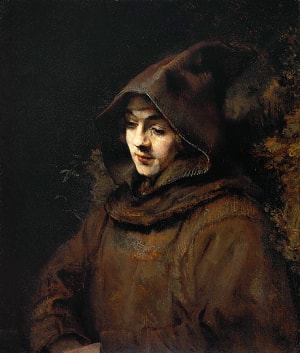Портрет молодого францисканца. Рембрандт, 1660