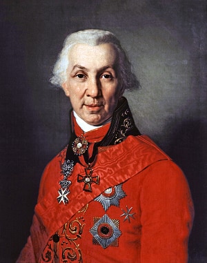 Портрет Державина. Художник В. Боровиковский, 1811