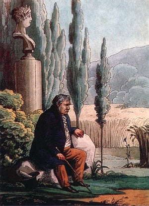 «Крылов и Василек». Рис. А. Сапожникова, 1833 г.