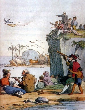 Иллюстрация А. П. Сапожникова к басне И. А. Крылова «Синица», 1834 г.