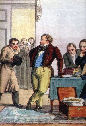 Рисунок А. Сапожникова к басне И. Крылова «Мешок», 1834 г.