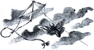 Иллюстрация Н. В. Денисова (1898 г.) к басне Крылова «Бумажный Змей»