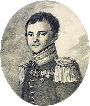 Фёдор Николаевич Глинка (1786 - 1880). Художник К. П. Беггров (1799 - 1875). 1821 г.