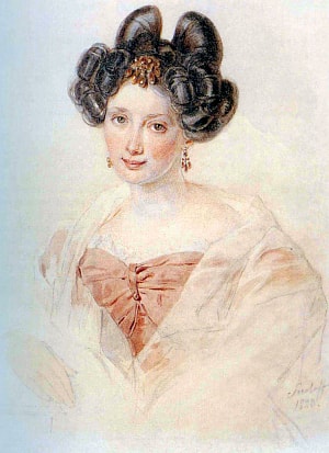 Бакунина Екатерина Павловна (1795-1869). Художник Пётр Фёдорович Соколов, 1828