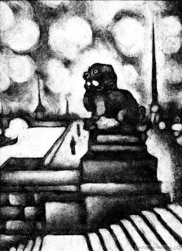 Иллюстрация к стихотворению В. В. Маяковского «Кое-что про Петербург». Синякова Мария Михайловна, 1930-е