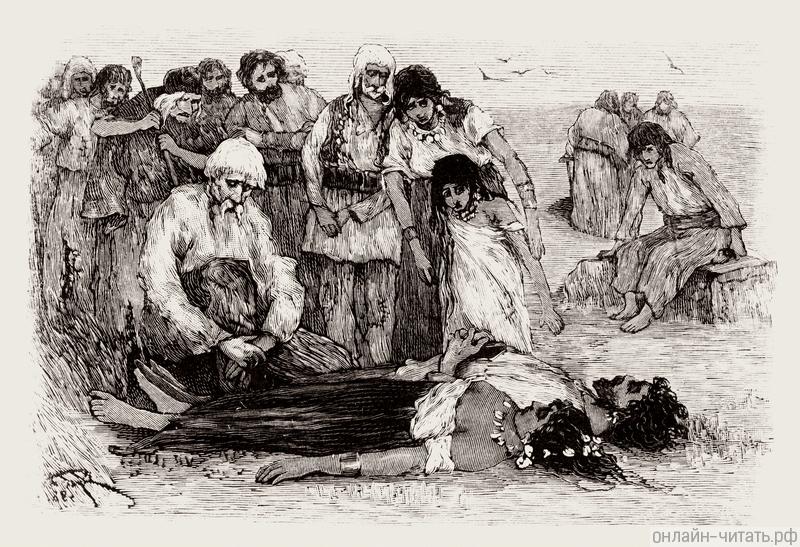 Иллюстрация к поэме А. С. Пушкина «Цыганы». М. В. Нестеров, 1888 год