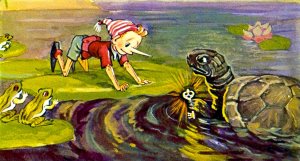 Иллюстрация Л. Владимирского к сказке «Золотой ключик или приключения Буратино». 1953 г.