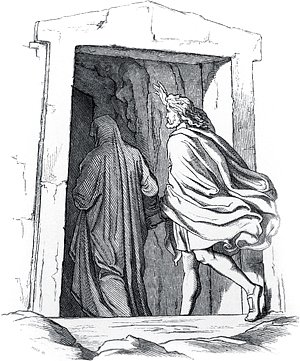 Уходят в глубину. Иллюстрация Энгельберта Зейбертца (1813–1905) к «Фаусту» И. В. Гёте (1749-1832)