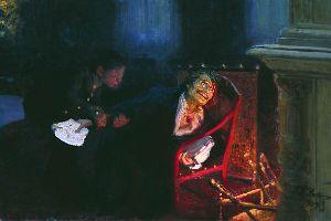 Гоголь сжигает второй том «Мёртвых душ». Илья Репин, 1909
