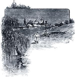 Вот что: выйди ты, человече, в ясную ночь из своей хаты, а еще лучше за село, на пригорочек, и посмотри на небо и на землю. Судный день («Иом-кипур»). Иллюстрация 1895 г.