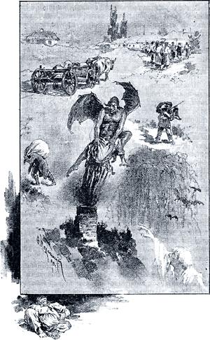 А это ж он меня выволок так высоко, — подумал мельник. Судный день («Иом-кипур»). Иллюстрация 1895 г.