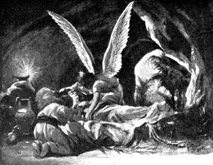 Иллюстрация к стихотворению Лермонтова «Ангел смерти»