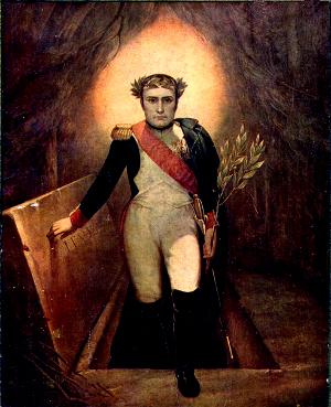 Наполеон поднимается из гроба. Иллюстрация к балладе Лермонтова «Воздушный корабль»