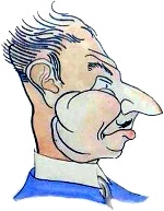 Иллюстрация к стихотворению В. Маяковского «Помпадур». Неизвестный художник, 1930-е