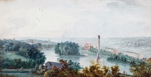 Царское Село. Вид на Чесменскую колонну. Ж. Б. де ла Траверс. 1780-е